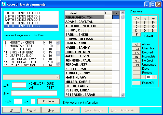Gradebook Power Screenshot